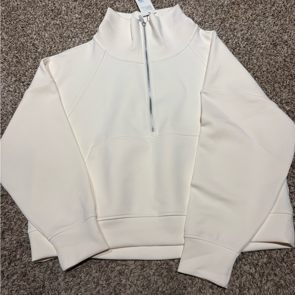 CALIA by Carrie Underwood Soft Cream Zip Soft Scuba NWT